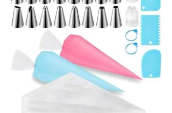 Piping Bags & Nozzles Kit, 100 Bags, 16 Nozzles