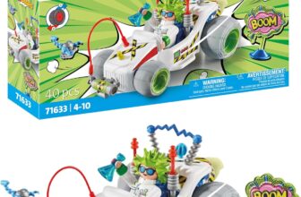Playmobil 71633 Funstars: Racing Professor, kart with retractable motor, dynamic playset for exciting races, detailed play sets suitable for children ages 4
