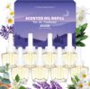 Plug in Air Freshener Refills 8 Pack, Relaxing Sleep Scented Fragrance, Calming Lavender Scented Oil Set – Sage & Gardenia & Sandalwood & Chamomile, Compatible with Air Wick & Glade Plugin
