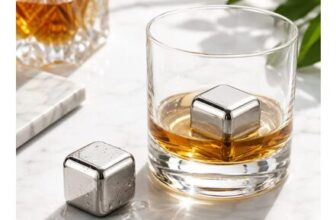Point Virgule, Reusable 2 Pack Stainless Steel Ice Cubes & Freezer Storage Bag