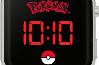 Pokémon Black LED Watch with Printed Silicone Strap POK4322