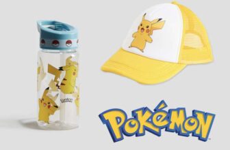 Pokemon Printed Pikachu Flip Straw Water Bottle / Pikachu Trucker Cap (Ages 1 – 6) – Free Click & Collect