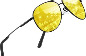 Polarised Sunglasses – Unisex Pilot Sunglasses UV400 Protection Polarized Sun Glasses Black Classic Vintage Style Ultralight Shades For Driving