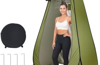 Pop Up Tent Toilet Tent for Camping Portable Privacy Shelter Shower Tent for Outdoor Changing, Beach, Fishing Instant Pop Up Toilet & Changing Room