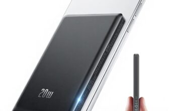 Power Bank for Magsafe, 2026 Ultra Slim 5000mAh 20W Fast Charging Powerbank Wireless Magnetic Portable Charger,USB C in&Out PD Phone Battery Pack,for iPhone 12/13/14/15/16/17 Air Mini Plus Pro Max