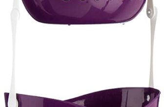 Premier Housewares 1601486 3-Tier Shower Caddy / Shelf Purple Small Storage Baskets / Hanging Organiser Plastic Bathroom Caddy / Shower Organiser 23 x 17 x 83