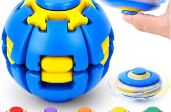 Press To Spin Helix Core Fidget Spinner Ball, Sensory Fidget Toys Rotating Anxiety Stress Relief Desk Toy for Adults Teens Boys Girls, Push & Spin Fidget Ball for Office School Travel Gifts