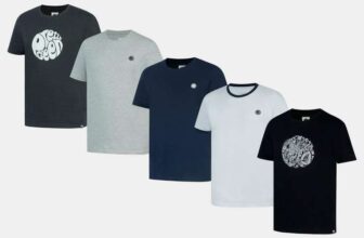 Pretty Green Mens 5-Pack Cotton Crew Neck Short Sleeve T-Shirt