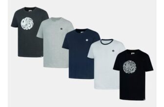 Pretty Green Mens 5-Pack Cotton Crew Neck T-Shirts