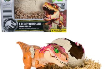 Primal Hatch Jurassic World Interactive Toy Dinosaur & Egg, Hatch & Train your own Baby Dino with 100 Sounds & Reactions, Kids Toys for Boys & Girls Aged 5 & Up