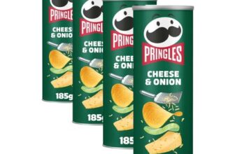 Pringles Cheese and Onion Sharing Crisps 185g Pack of 4