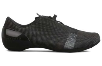 Pro Team Lace Up Road Cycling Shoes (Black/Grey/Light Grey)