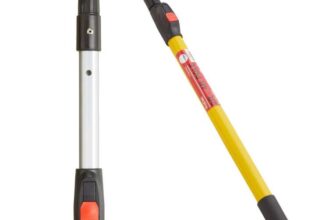 ProDec 2 – 4 (0.6-1.2m) Button Lock Fibreglass & Aluminium Extension Pole for Paint Roller Frames
