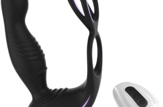 Prostate Massager Anal Toys with Penis Ring 10 Vibrating Modes Male Sex Toys Anal Vibrator for Men Male Adult Toys for Men Remote Control Vibrator Butt Plug Waterproof Vibratorset for Woman