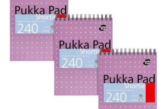 Pukka Pad Shortie Writing Pad 3-Pack, Wire-Bound, 240 Pages