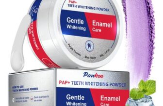 Purple Teeth Whitening Powder with Pap Formula, 50g, Mint, Vegan