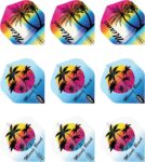 RED DRAGON Darts Dart Flight Pack (9 in Total) Extra Thick 100 Micron Miami – Sold by Winmau Red Dragon FBA