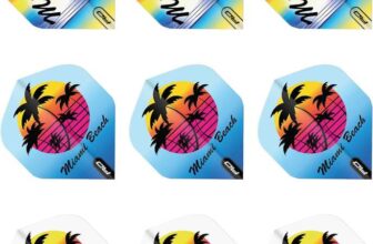 RED DRAGON Darts Dart Flight Pack (9 in Total) Extra Thick 100 Micron Miami – Sold by Winmau Red Dragon FBA