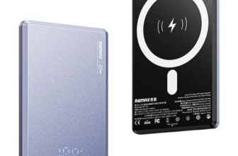 REMAX Vocard Pro Series 5000mAh Magnetic Wireless Power Bank, Blue – Welcome Offer via App Only