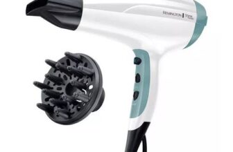 REMINGTON Shine Therapy D5216 Hair Dryer – White & Teal