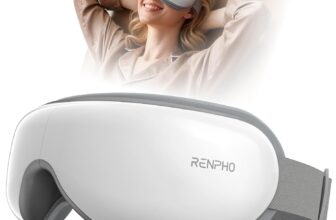 RENPHO Eye Massager with Heat & Bluetooth Music, Heated Eye Massager for Migraine Relief, Dry Eyes, Sleeping Aid, Massage Eye Mask, Birthday Gifts for Women Men-Eyeris 1