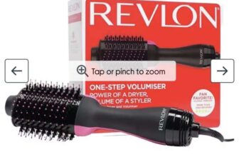 REVLON One Step Volumiser Classic Hair Styler hot brush – Black or Pink with code. Free C&C