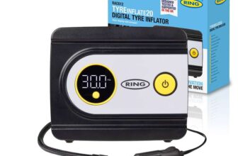 RING TYREINFLATE 20 Digital Tyre Inflator Air Compressor with Three Adaptors – Measures in PSI, BAR and kPA / 610 Analogue – £12.99