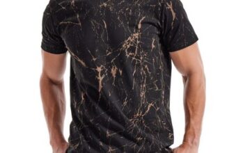 RONOMO Mens round Neck Short Sleeved T-Shirt