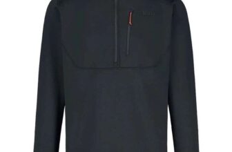 Rab Mens Geon Fleece Pullover in Beluga (Sizes S – XL) – w/code