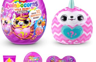 Rainbocorns Wild Heart Surprise (Sloth) by ZURU Collectible Plush Toy with Surprises, Mystery Egg for Girls & Boys Ages 3