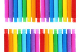 Ram 20-Pack Colourful Pop Tubes, Bendable Sensory Toy