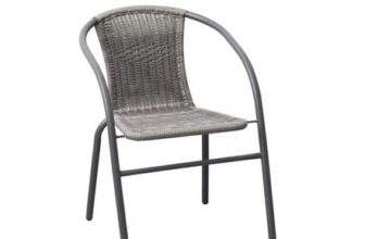 Rattan Stacking Chair Grey at Morrisons
