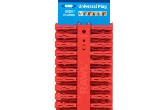 Rawlplug Uno Universal Contract Wallplug 6mm RED – Pack of 96
