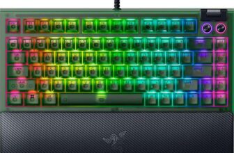 Razer BlackWidow V4 75% Phantom Green Editon – Hot-swappable Mechanical Gaming Keyboard – Phantom Green
