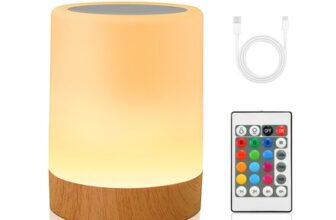 Rechargeable Touch & Remote RGB Night Light, 13 Colors, Dimmable LED