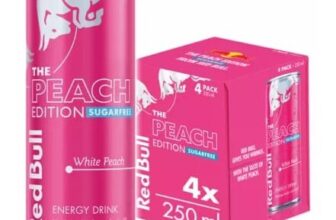Red Bull Peach Edition Sugarfree White Peach Energy Drink 250ml 4 Pack