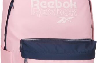 Reebok Sidney school backpack, blue and pink backpack, made of polyester, wide, ergonomic and padded shoulder straps, multiple compartments, by Joumma Bags