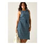 Regatta Navy White Wavy Stripe Amorie Dress
