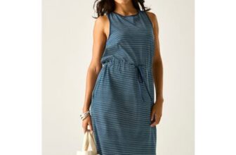 Regatta Navy White Wavy Stripe Amorie Dress