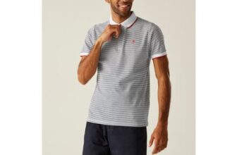 Regatta White/Navy Stripe Tiver Polo Shirt
