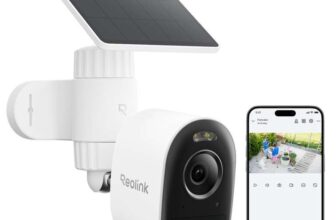 Reolink 5MP Solar Powered Security Camera for Front Door, Yard, Argus 3 Pro 4-Month Battery and Rechargeable, AI Detection