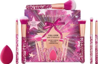Revolution Full Look Makeup Brush Gift Set, 7-Piece Eye, Face & Cheek Collection with Blending Sponge, Vegan & Cruelty-Free