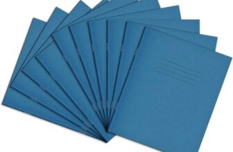 Rhino – 10 Pack – Exercise Books, 48-Page / 5mm Squared Paper Notebook, Light Blue
