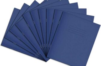 Rhino 10 x Exercise Books, 48-Page / 12mm Lined Paper, Writing Book, Dark Blue