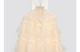 River Island Girls Dress Cream Tulle