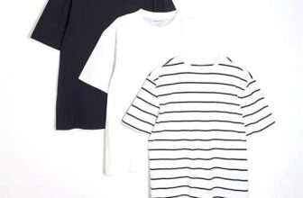River Island Mens 100% Cotton Slim Fit T-Shirt 3 Pack (Sizes XXS-XXL) – With Code