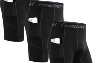 Roadbox 1,2 or 3 Pack Compression Shorts Mens, Sports Underwear Base Layer Shorts Tights Leggings Running Gym Cycling