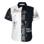 Rock Rebel by EMP Short-Sleeved Shirt Black-White by Rock Rebel by EMP