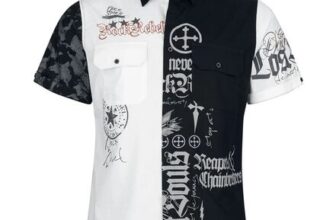 Rock Rebel by EMP Short-Sleeved Shirt Black-White by Rock Rebel by EMP