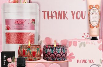 Rose Pamper Gift Set for Women – 9pc Luxury Thank You Gifts, Relaxation Spa Hamper for Best Friend, Mum, Sister, Teacher, Unique Appreciation, Birthday & Leaving Gift Box for Her